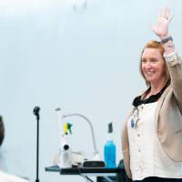 PCEC Advising Director, Sara Wheeler, greets the audience